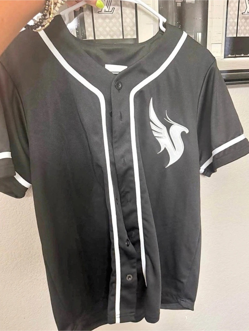 Illenium Black and White Phoenix Logo Number 3 Baseball Jersey Black & White